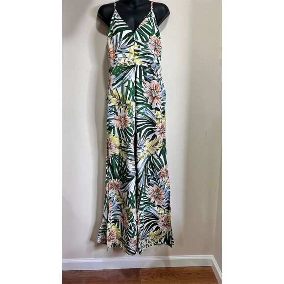 Fashion Nova Women's Tropical Floral Slit Leg Sleeveless V-Neck Size M J… - Picture 5 of 14